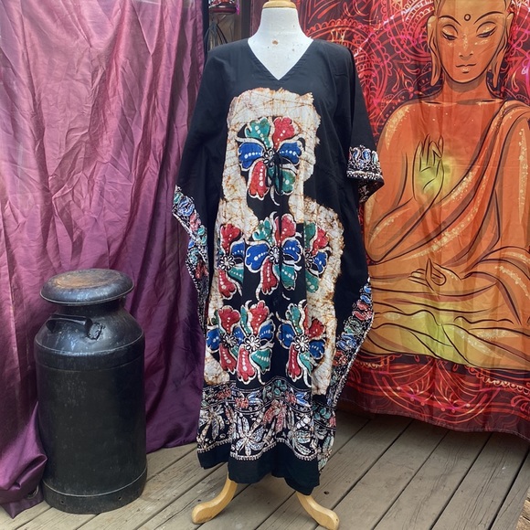 21🤗265-You Are Awesome❤️ Vintage Flower Kaftan - Picture 2 of 8